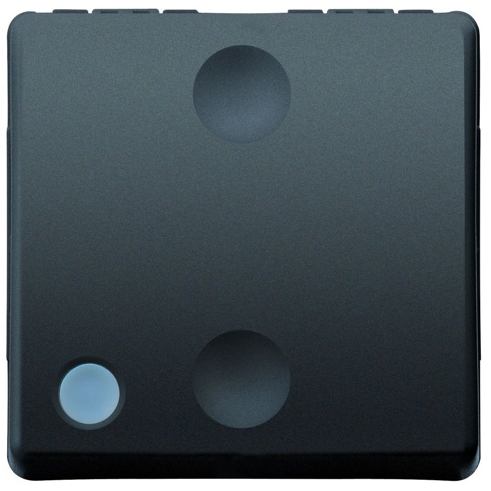 Intrerupator cap scara cu led (neinclus) 2 module Gewiss System GW21589, negru