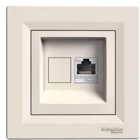 Priza de date RJ45 Schneider Asfora EPH4300123, crem