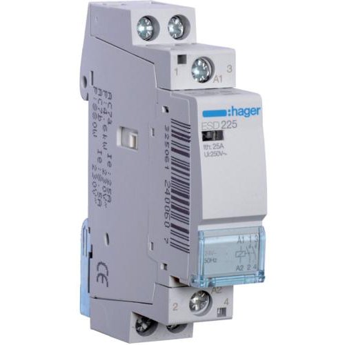 Contactor 25A, 2ND, 24V Hager ESD225