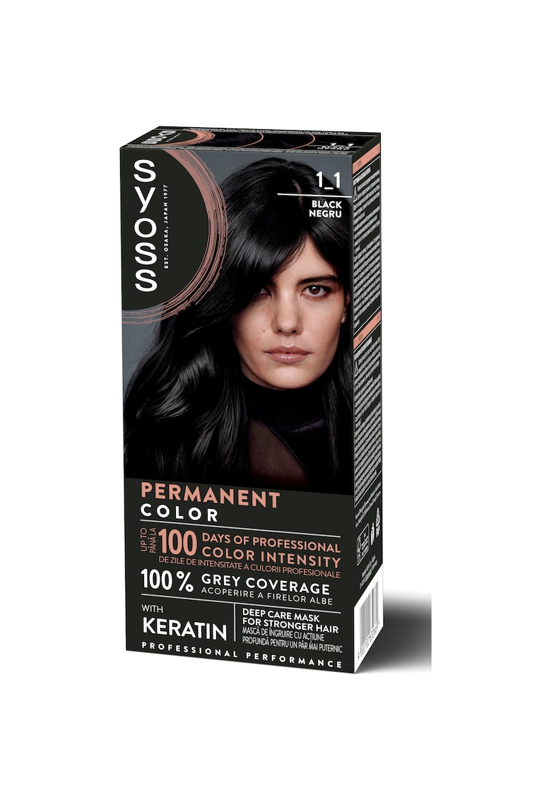 Vopsea de par permanenta  Color Baseline 115 ml - Negru
