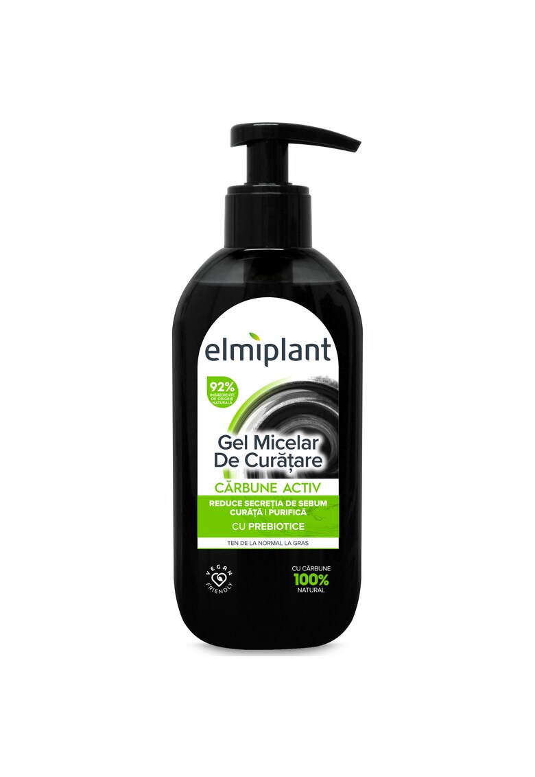 Gel micelar de curatare  cu carbune pentru ten normal/gras - 200 ml