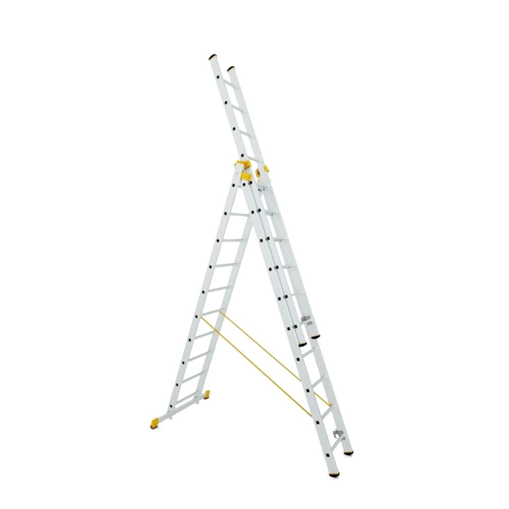 Scara multifunctionala, 3 tronsoane, 12 trepte, aluminiu, extensibila, greutate max. suportata 150 Kg