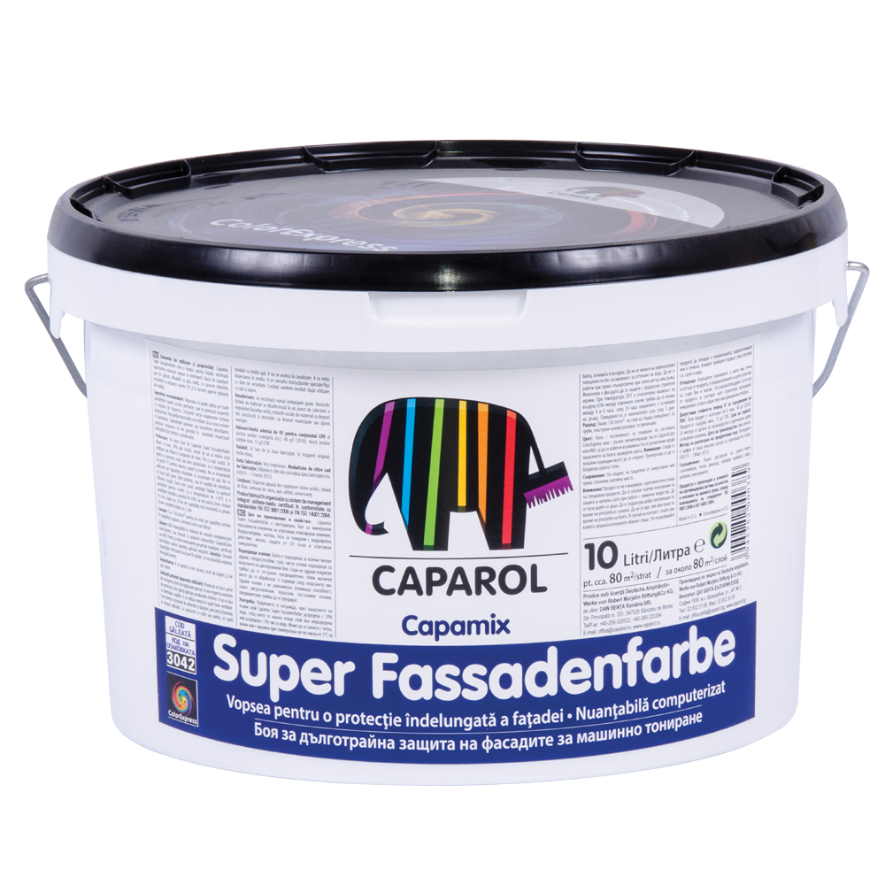 Baza de colorare Caparol Super Fassadenfarbe B1, exterior, alb, 10 l