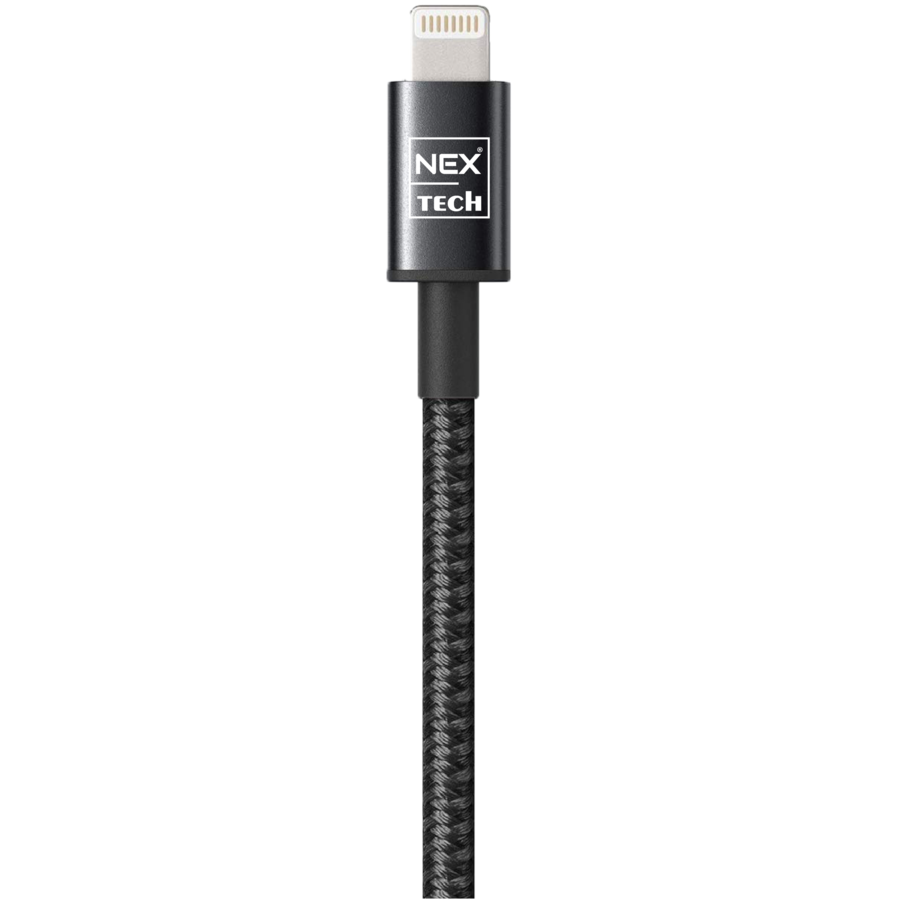 Cablu de date / incarcare TECH USB Lightning PREMIUM 2m Transfer date Incarcare Sincronizare Flexibil Compatibilitate iPhone  Negru
