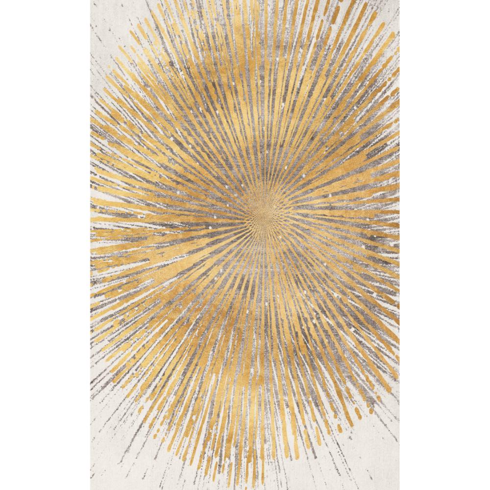 Covor modern Reunion, poliester, auriu, 120 x 180 cm