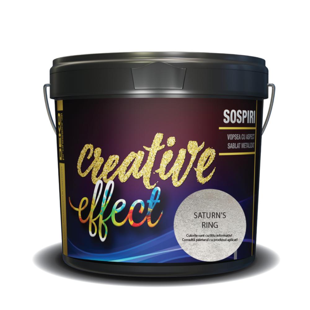 Vopsea decorativa cu aspect sablat metalizat, Deko Creative Effect Sospiri Saturn Rings, 1.25 l
