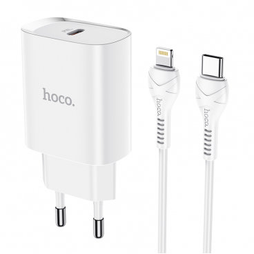 Incarcator Retea Cu Cablu Lightning N14 20W 3A 1 x USB-C  Alb