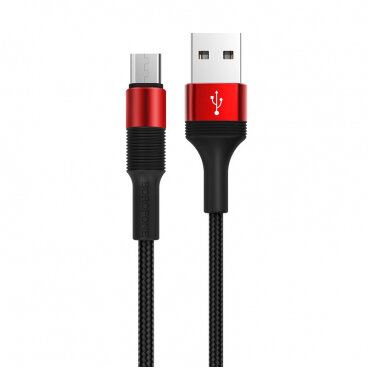 Cablu Date/Incarcare USB-A - microUSB BX21 Outstanding 18W 1m Rosu