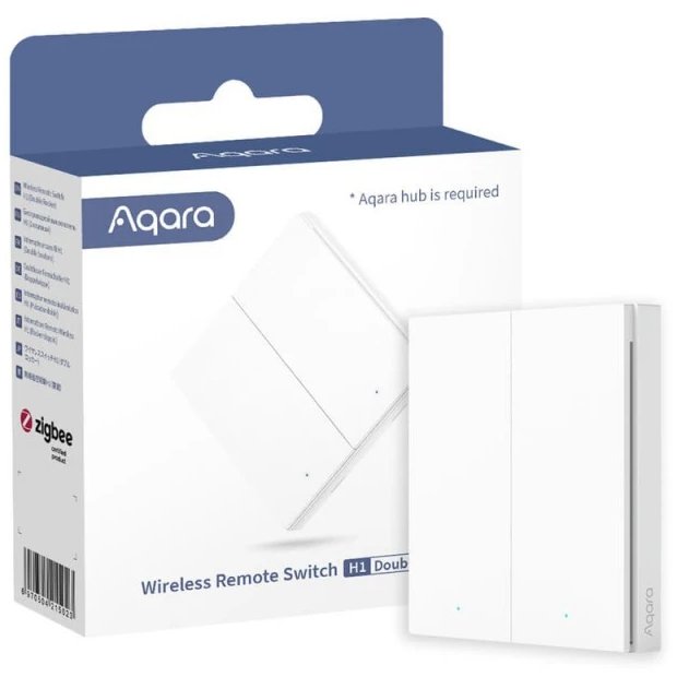 Telecomanda AQARA Wireless Remote Switch H1 Double Rocker (WRS-R02), Alb 6970504215023
