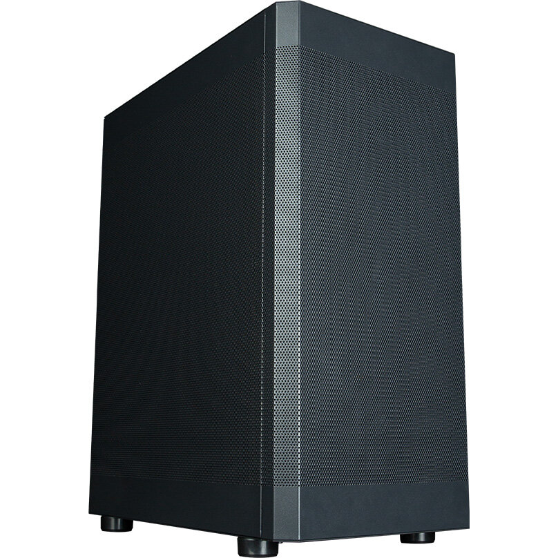 Carcasa i4 Middle Tower Office fara Sursa 6 Ventilatoare Incluse 7+2 Sloturi Expansiune Negru