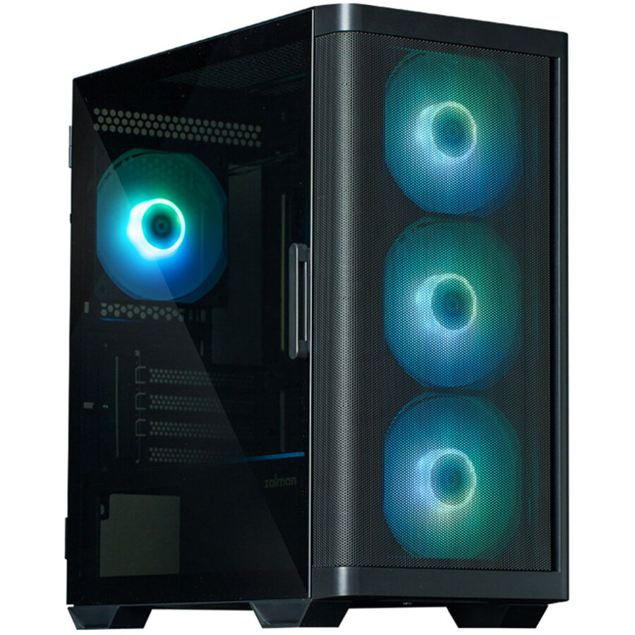 Carcasa Gaming M4 Mini Tower fara Sursa Suporta 8 Ventilatoare Negru