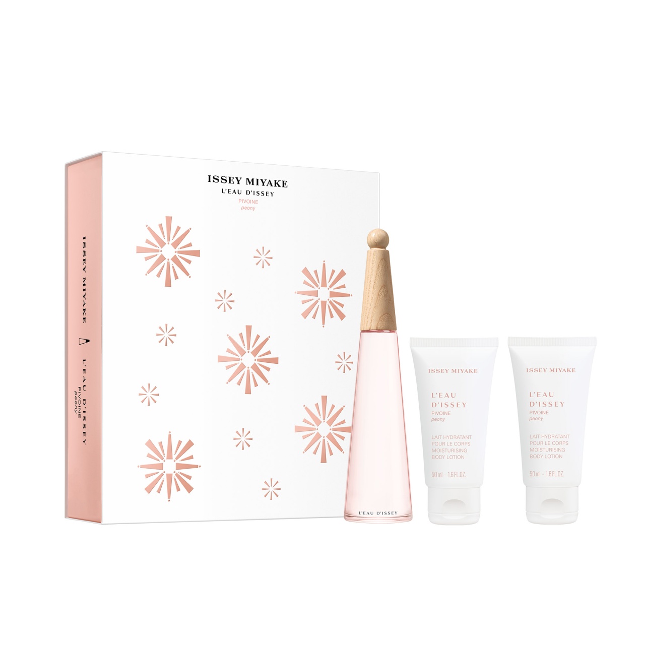 Set cadou Issey Miyake L'Eau d'Issey Pivoine Peony, Femei, Apa de Toaleta Intense 50 ml + Lotiune de corp, 2 x 50 ml