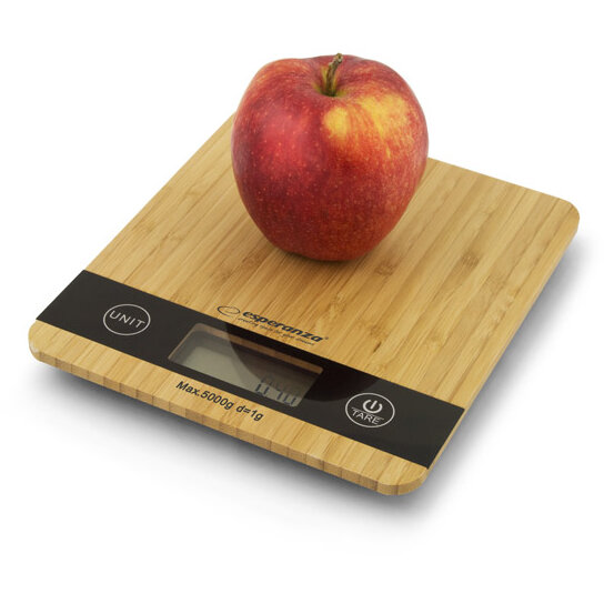 Cantar de Bucatarie Bamboo EKS005 Max. 5KG Maro