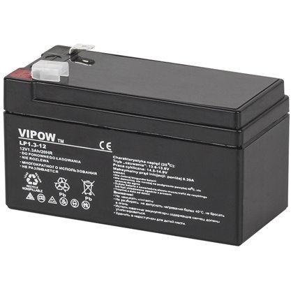Acumulator Stationar AGM VRLA 12V 1.3AH  Negru