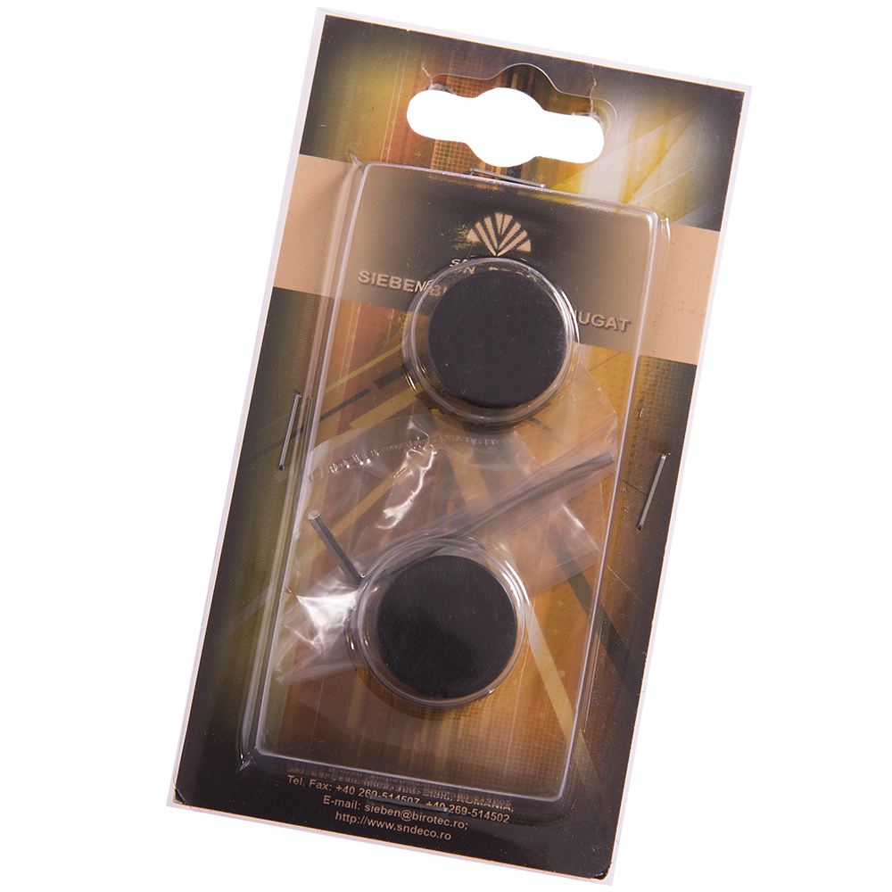 Capat galerie metal forjat, dop, 20 mm, negru, 2 buc