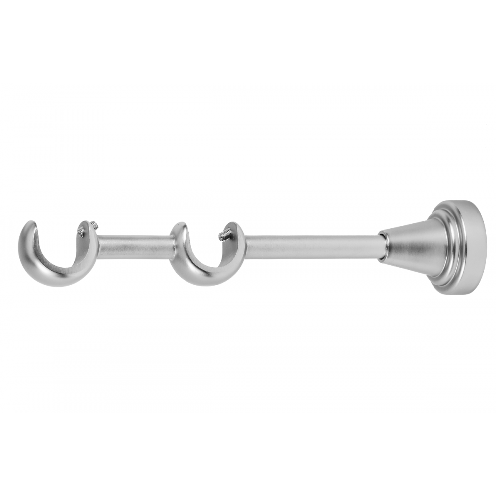 Set console galerie din metal forjat, cu suport, deschisa, inox, diametru 16 mm