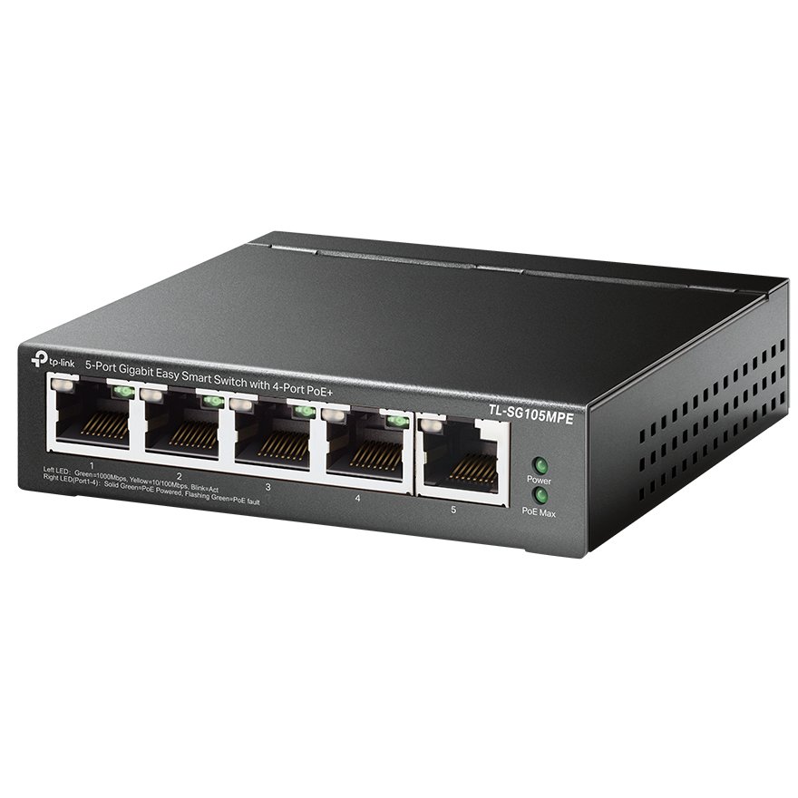 TPL SW 5P-GB EASY-SMART 4 PoE+ TP-LINK TL-SG105MPE
