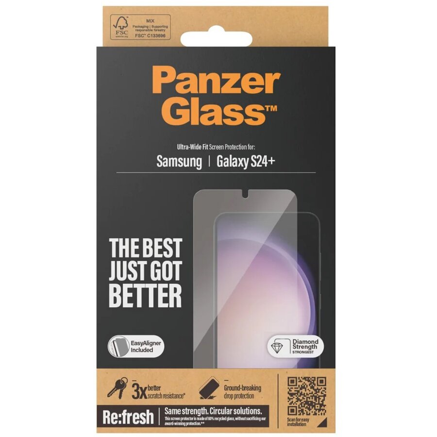 Folie protectie screen protector, protective film (transparent, Samsung Galaxy S24 Plus, EasyAligner)