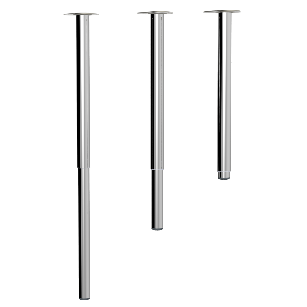 Set picioare telescopice de masa, D 48-42, 585-1000 mm, 4 buc
