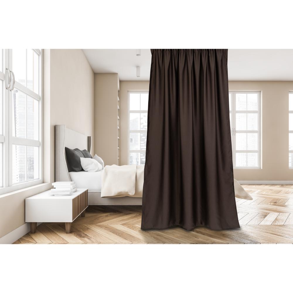 Draperie Jamaica, poliester, maro dimout, 145 x 250 cm