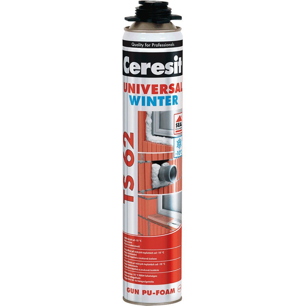 Spuma poliuretanica de pistol, Ceresit TS 62 Universal, pentru iarna, 750 ml