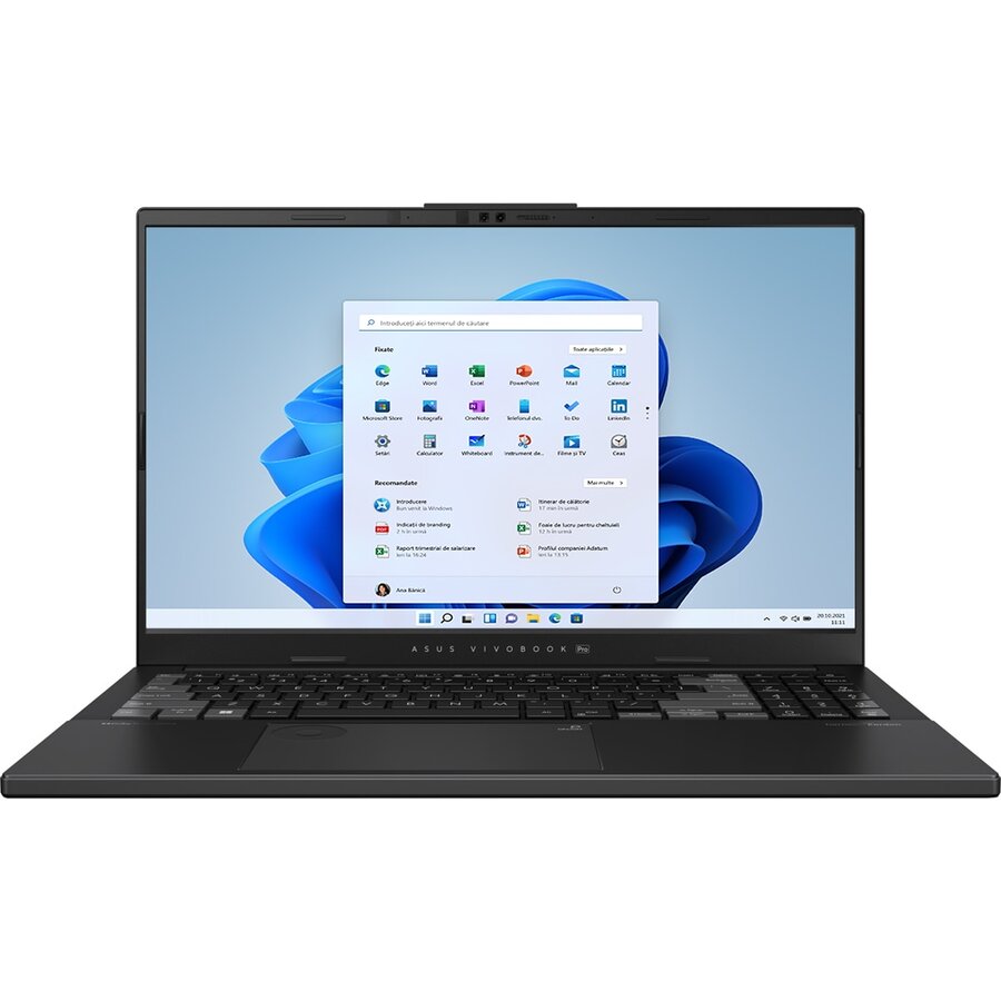 Laptop Vivobook Pro 3K 15.6 inch Intel Core Ultra 9 24GB 2TB PCIe RTX 4050 Windows 11 Pro Black