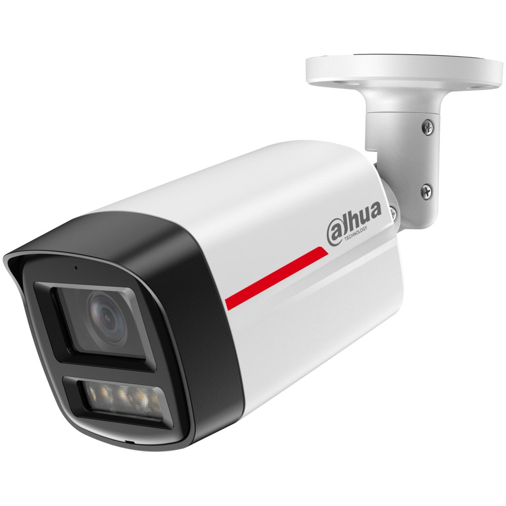 Camera IP Dahua WizColor IPC-HFW2449TL-S-LED-0280B-PRO, 4MP, lentila 2.8mm, lumina calda 50m, microfon, PoE, IP67