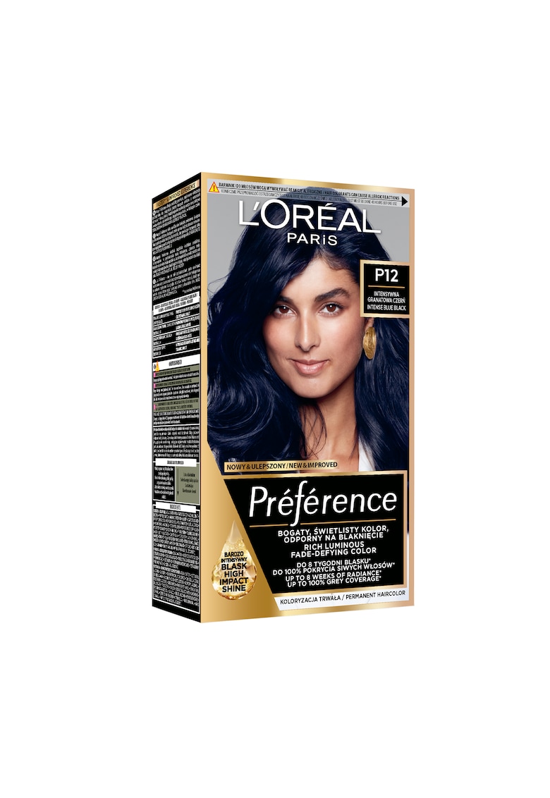 Vopsea de par permanenta cu amoniac  Preference - Blue Black Perlat