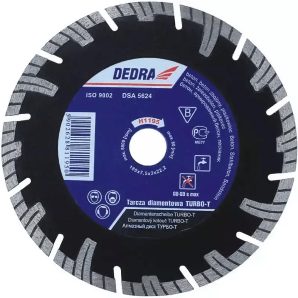 Disc diamantat segmentat Dedra, pentru beton, 300 x 25.4 mm