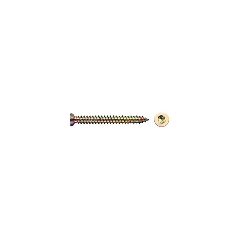 Surub montaj ferestre, otel zincat, TX30, galben, 7.5 x 202 mm