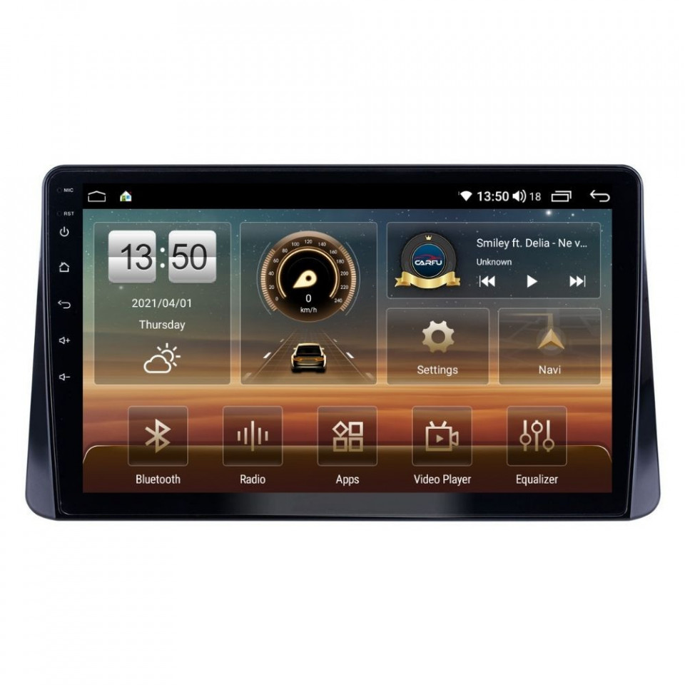 Navigatie dedicata cu Android Mitsubishi Eclipse Cross 2017 - 2020, 6GB RAM, Radio GPS Dual Zone, Display HD QLED 10" Touchscreen, Internet Wi-Fi si slot SIM 4G, Bluetooth, MirrorLink, USB