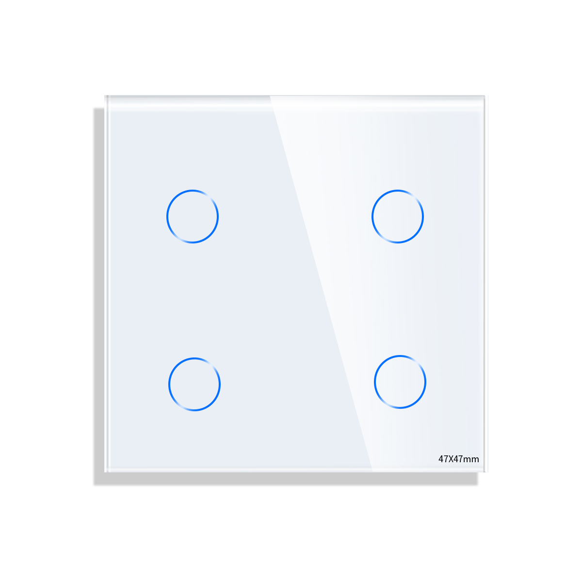 Panou Intrerupator Cvadruplu cu Touch Mini din Sticla LUXION