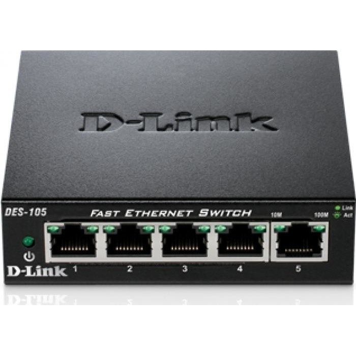 Switch D-Link DES-105 5 porturi Fast Ethernet