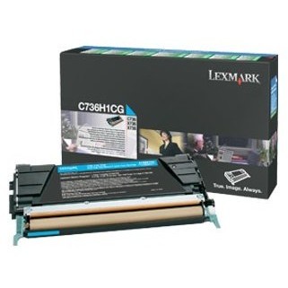 Toner Lexmark cyan | return | 10000pgs | C736/X736/X738
