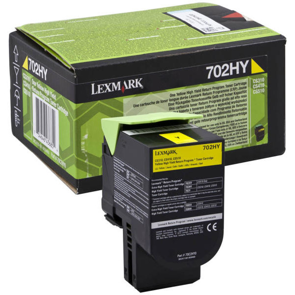 Toner Lexmark 702HY yellow | return | 3000 pgs| CS310dn / CS310n / CS410dn / CS4