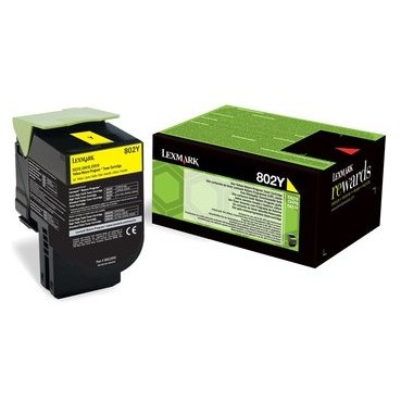Toner Lexmark 802Y yellow | return | 1000 pgs | CX310dn / CX310n / CX410de / CX4