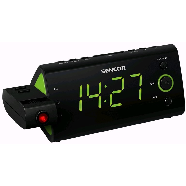 Radio cu ceas desteptator Sencor SRC 330 LED, verde