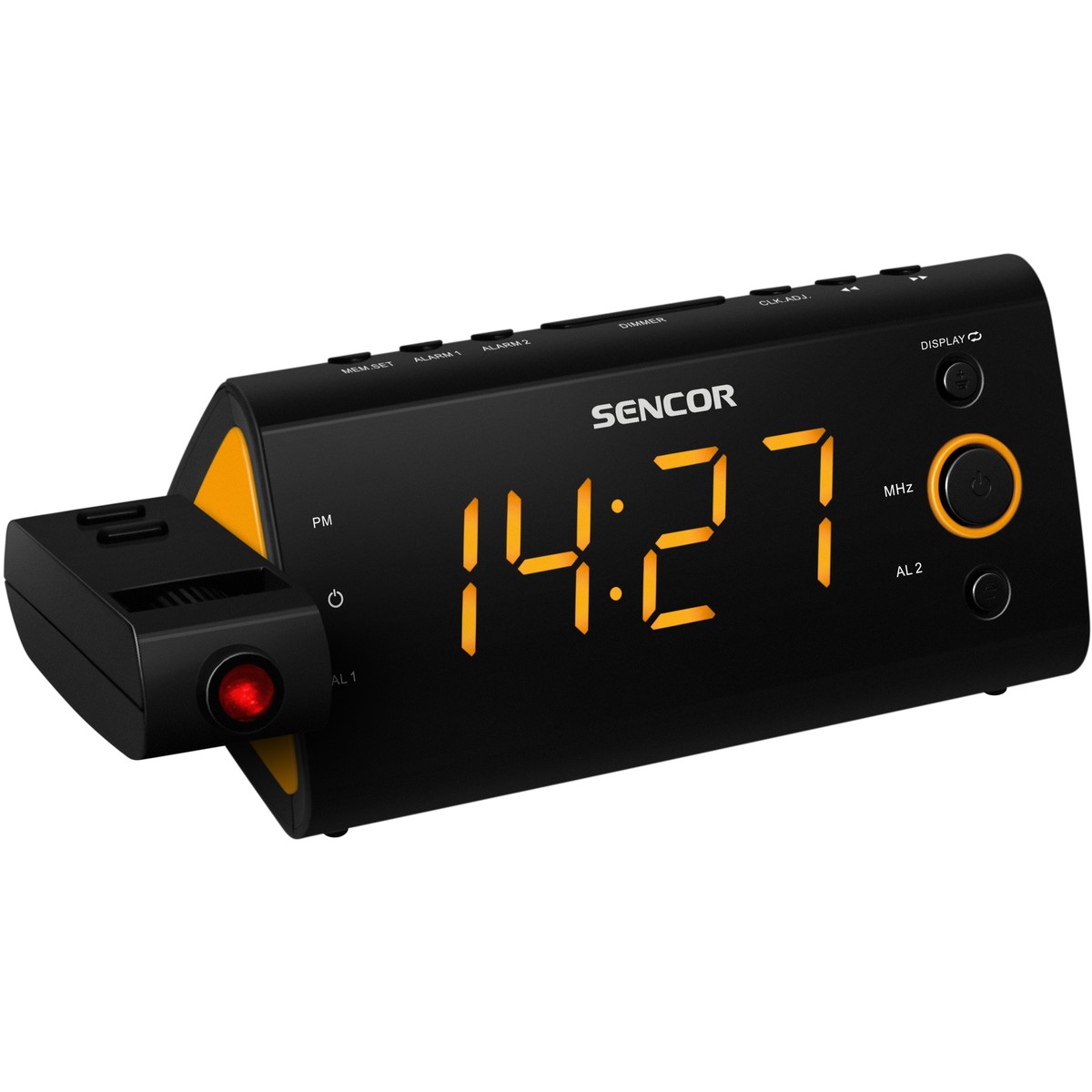 Radio cu ceas desteptator Sencor SRC 330 LED, orange