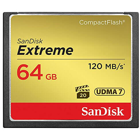 Card de memorie SanDisk Compact Flash Extreme, 64 GB, 120MB/s