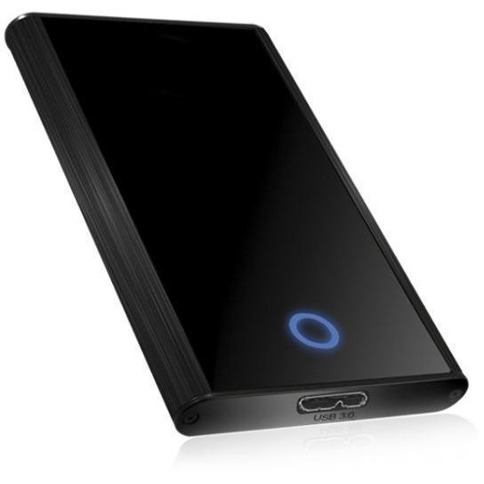Carcasa externa HDD Icy Box 2,5 SATA pentru 1xUSB 3.0, negru + husa protectie