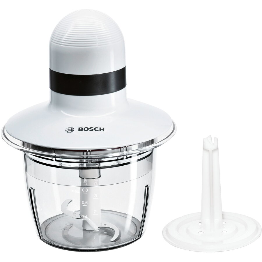 Tocator Bosch, MMR08A1, 400 W, 0.8 l, 1 viteza, Alb