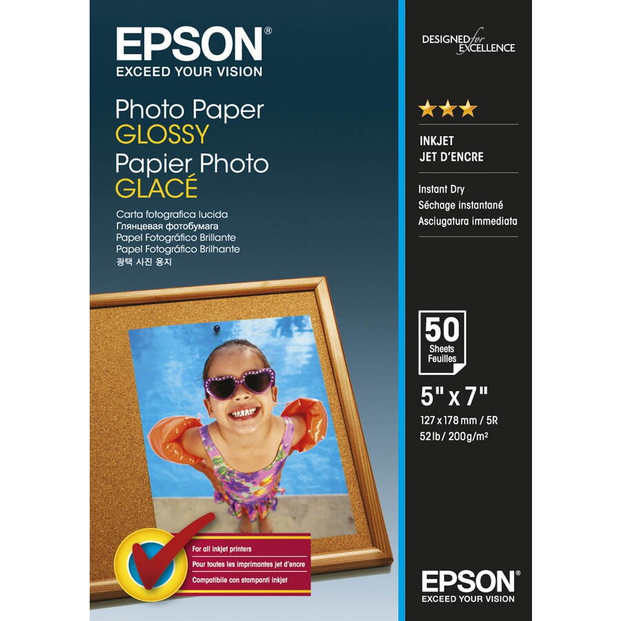 Hartie foto Epson S042154, dimensiune 13x18cm, 50 coli, tip glossy