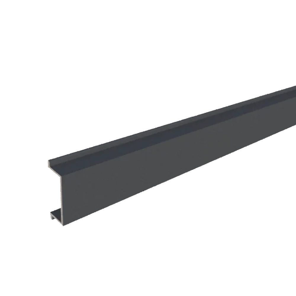 Profil inchidere stalp gard, aluminiu, gri antracit, 1500 x 8 x 22 mm