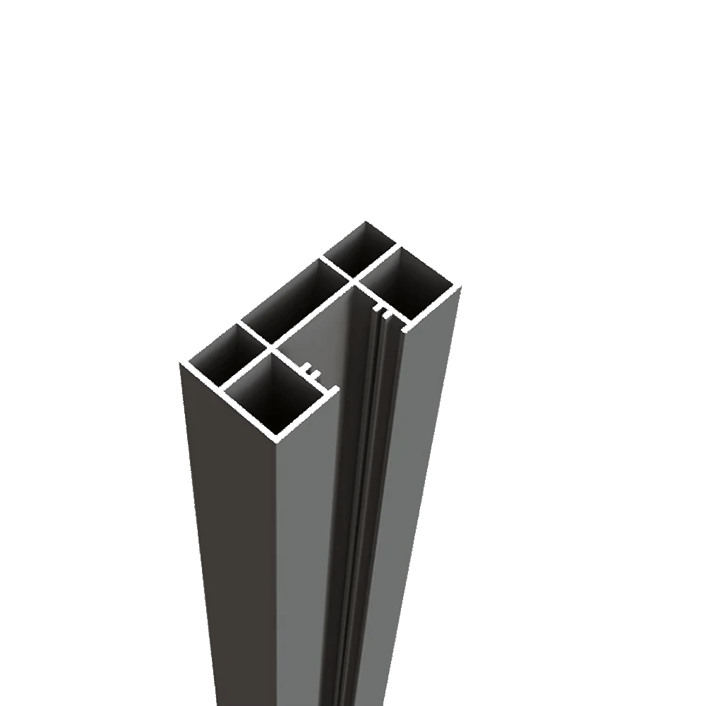 Cadru de gard tip C multifunctional ranforsat, aluminiu, gri antracit, 1500 x 30 x 60 mm