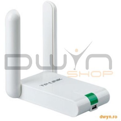Placa Retea Wireless USB 300Mbps High Gain, 802.11n Draft 2.0,QSS, 2.4GHz, cablu 1,5m