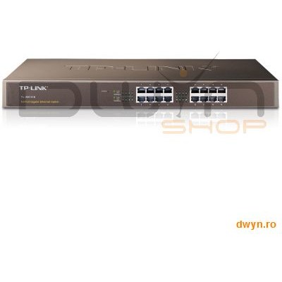 Switch 16 Port-uri 10/100/1000 Gigabit, carcasa metalica desktop/rack