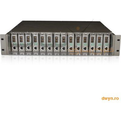 Carcasa rack TP-Link TL-MC1400, 14-sloturi media convertor fara management, rack 19-inch, suport sursa de alimentare redunda