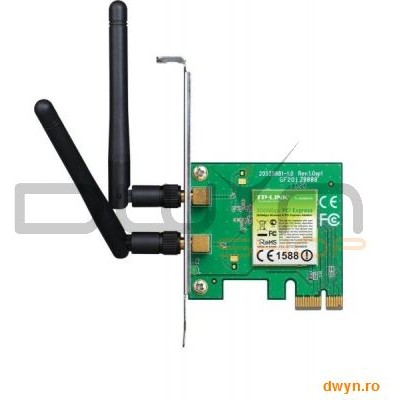 Placa Retea WIreless PCIe 300Mbps 2T2R, 2 antene detasabile