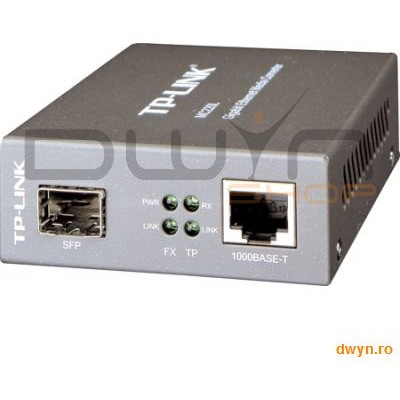 Convertor RJ45 1000M la slot SFP 1000M cu suport module MiniGBIC, montabil in sasiu, TP-LINK 'MC220L