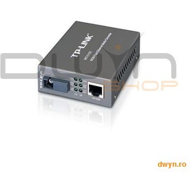 Convertor RJ45 10/100M la fibra SC single-mode 100M, Full-duplex, Tx:1550nm, Rx:1310nm, pana la 20Km